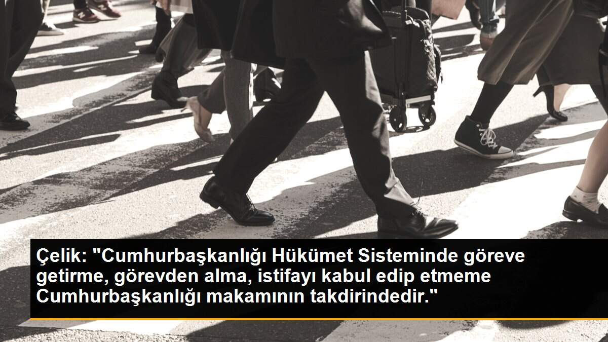 Son dakika... Çelik: "Cumhurbaşkanlığı Hükümet Sisteminde göreve getirme, görevden alma, istifayı kabul edip etmeme Cumhurbaşkanlığı makamının takdirindedir."