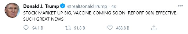 Donald Trump, günler sonra seçim dışında bir açıklama yaptı: Koronavirüs aşısı yakında geliyor