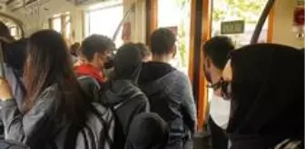 Eskişehir'de tramvaylarda Korona virüs tedbirsizliği