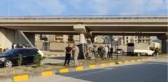 Kamyonetle çarpışıp devrildi