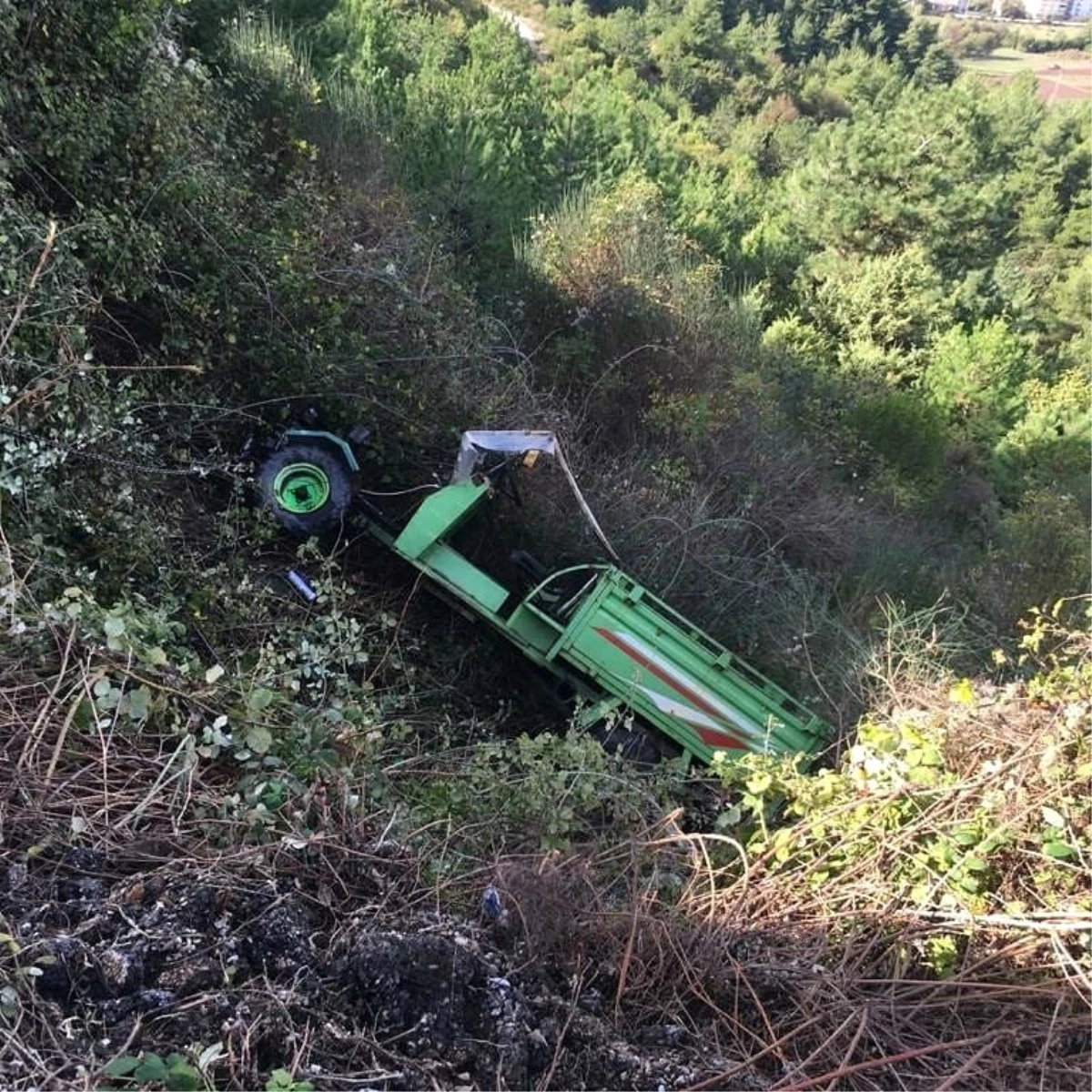 Patpat, uçurumdan 10 metre şarampole yuvarlandı