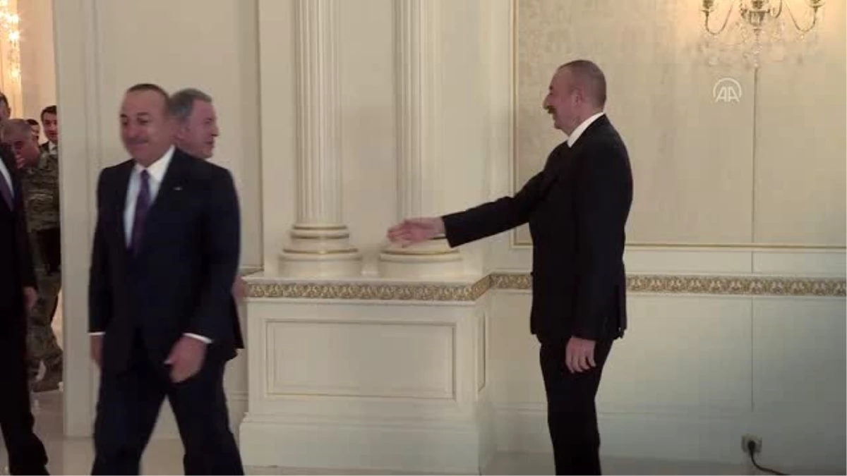 Azerbaycan Cumhurbaşkanı Aliyev, Çavuşoğlu, Akar, Dündar ve Fidan\'ı kabul etti