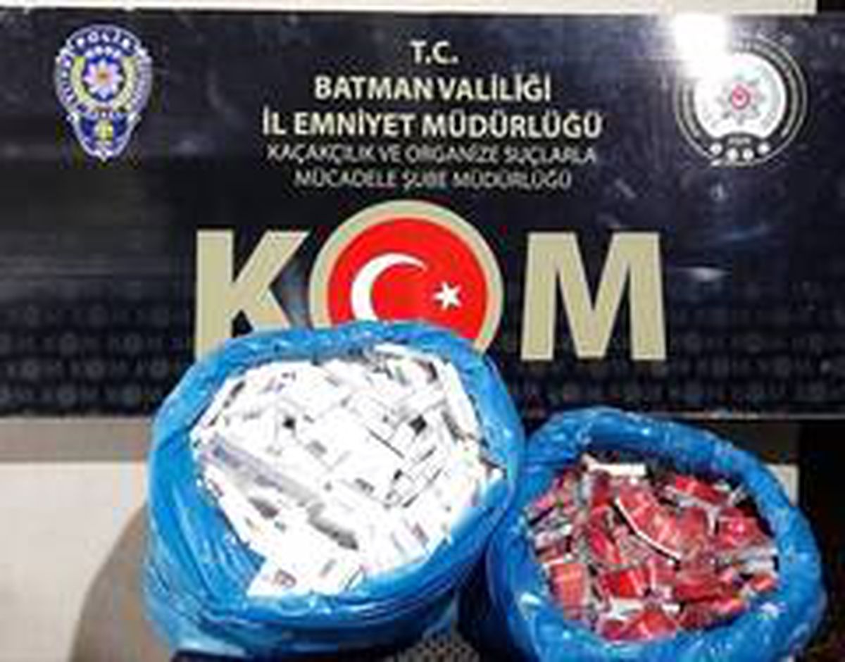 Batman\'da 600 paket gümrük kaçağı sigara ele geçirildi