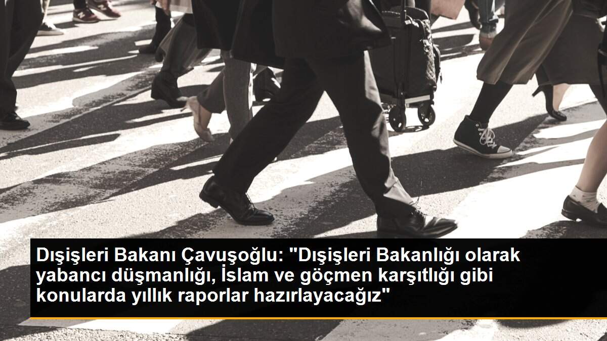 Dışişleri Bakanı Çavuşoğlu: "Dışişleri Bakanlığı olarak yabancı düşmanlığı, İslam ve göçmen karşıtlığı gibi konularda yıllık raporlar hazırlayacağız"