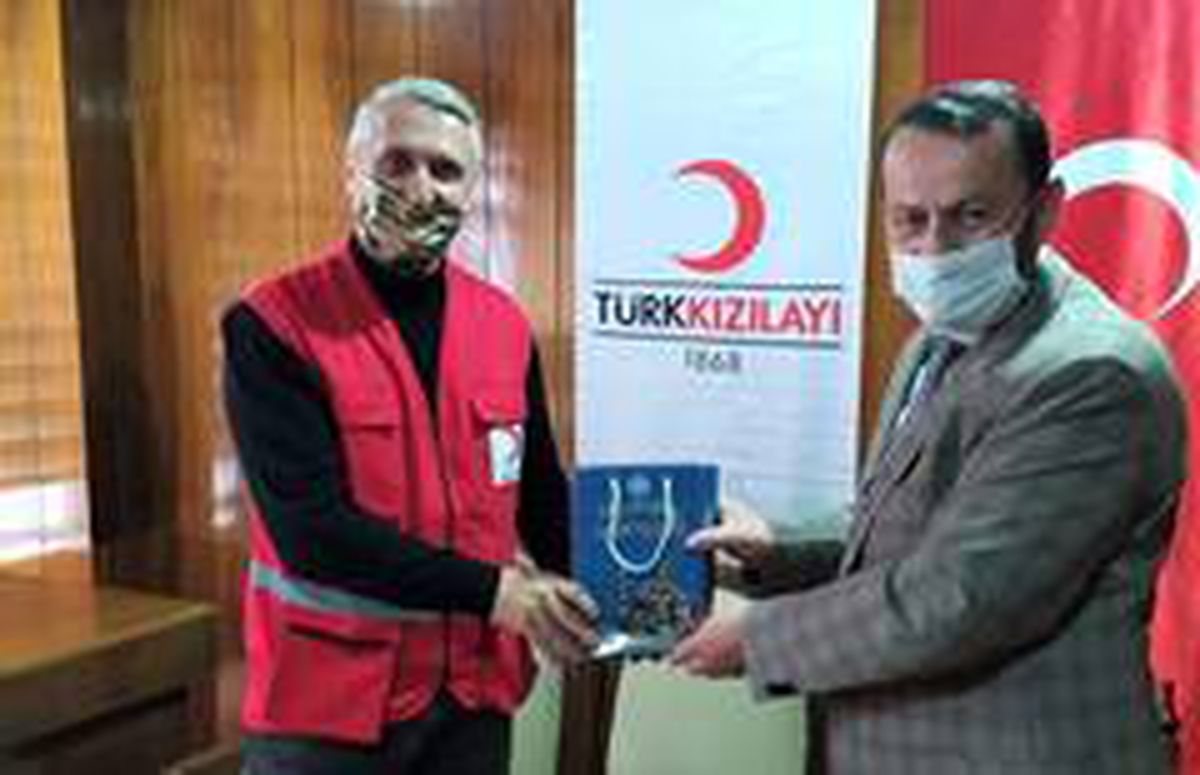 Kızılay Başkanı Ciğer, Müftü Kütükçü\'ye teşekkür etti