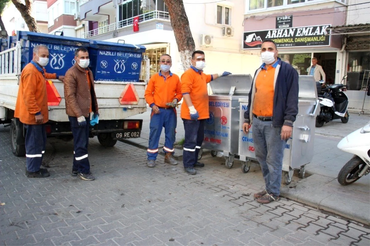 Nazilli\'de çöp konteynerleri yenileniyor