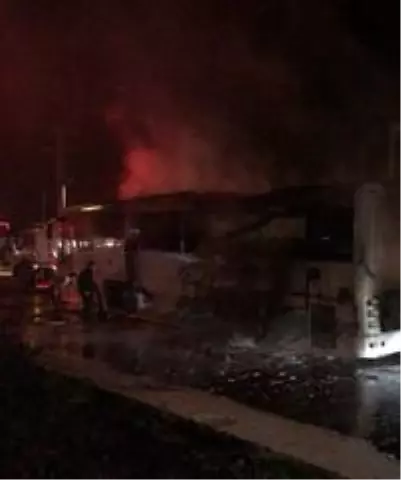 Tekirdag Da Yolcu Otobusunden Yangin Son Dakika