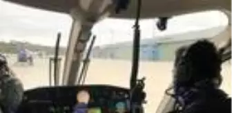 Koronavirüsle mücadeleye polis helikopteri desteği