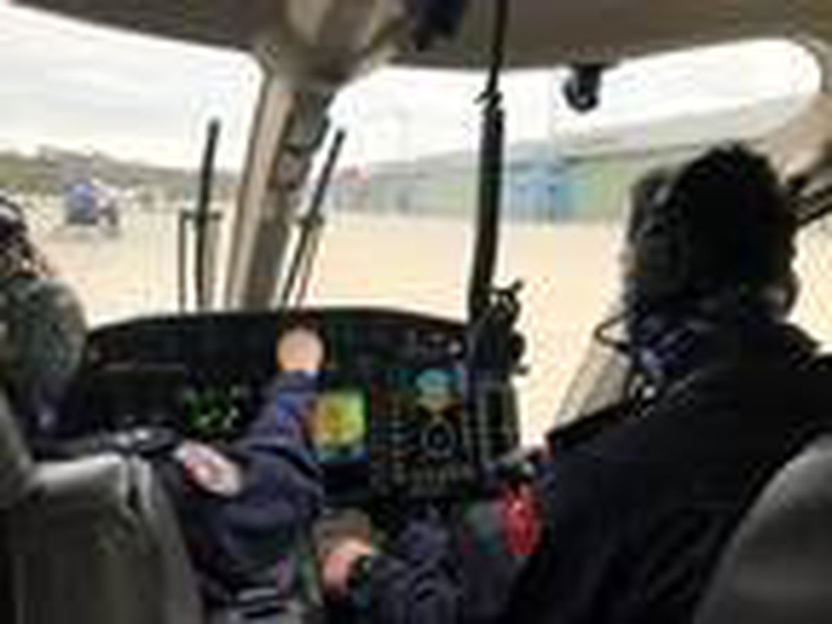 Koronavirüsle mücadeleye polis helikopteri desteği