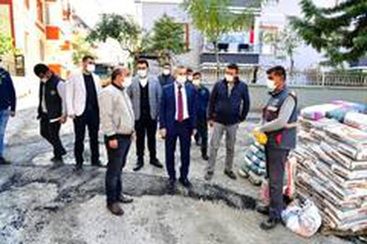 Başkan Çınar, yol ve kaldırım yenileme hizmetlerini inceledi