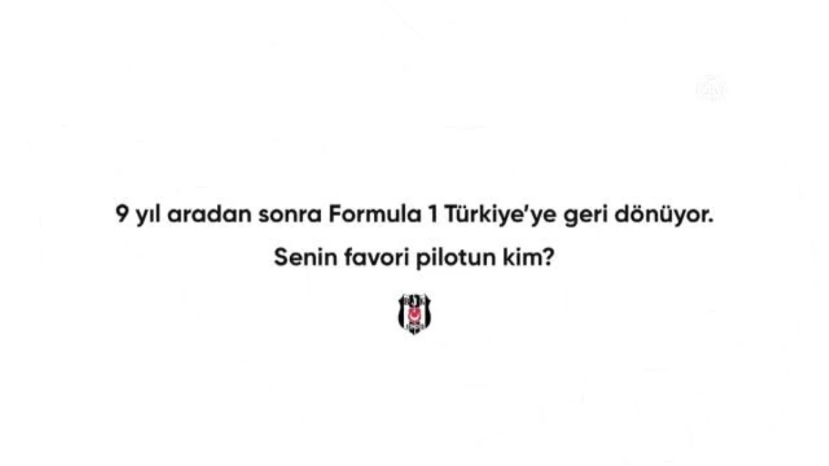Beşiktaş\'tan Formula 1 paylaşımı
