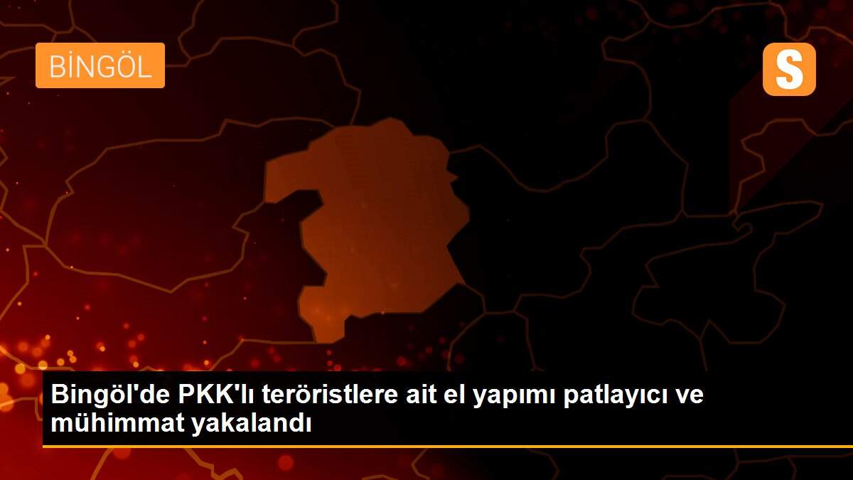 Bingöl\'de PKK\'lı teröristlere ait el yapımı patlayıcı ve mühimmat yakalandı