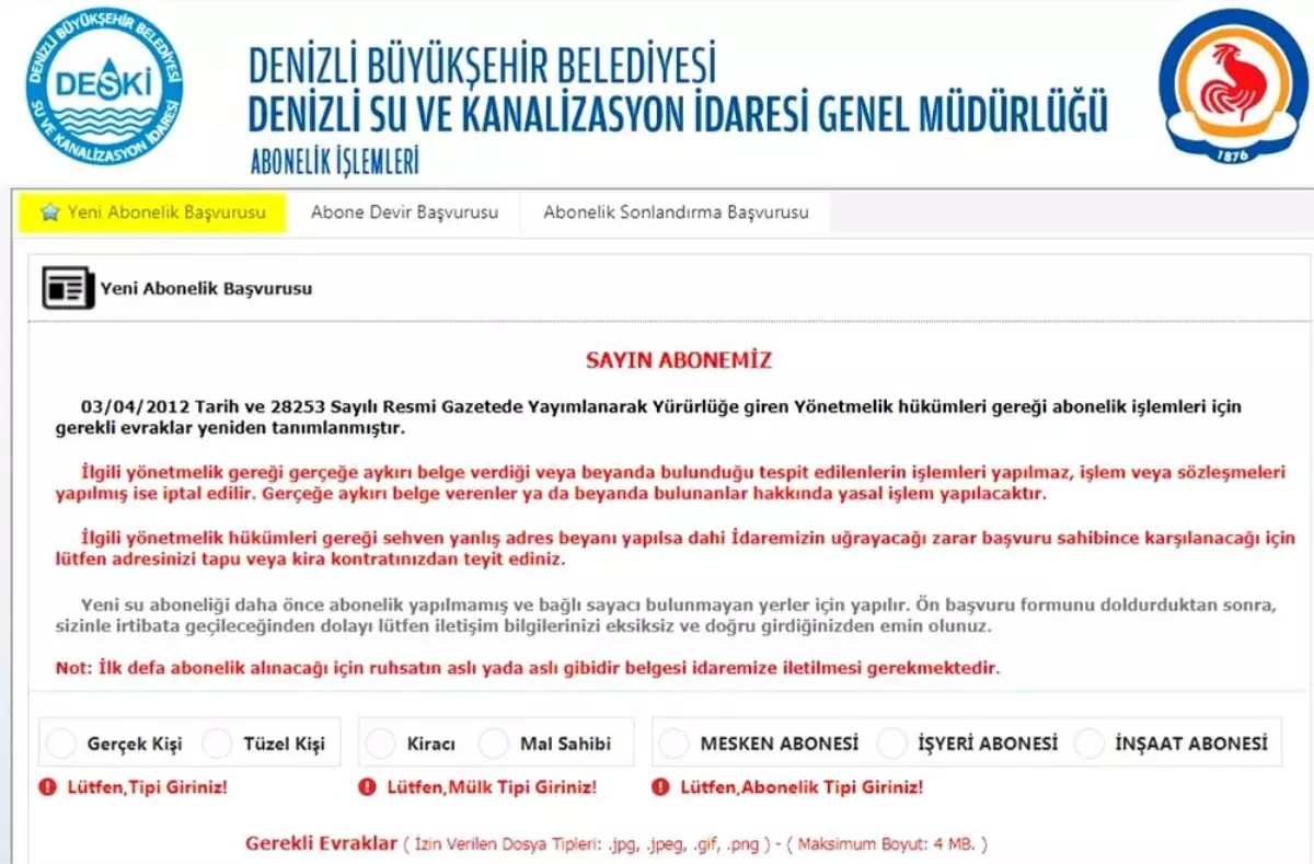 Büyükşehir DESKİ\'de online abonelik dönemi