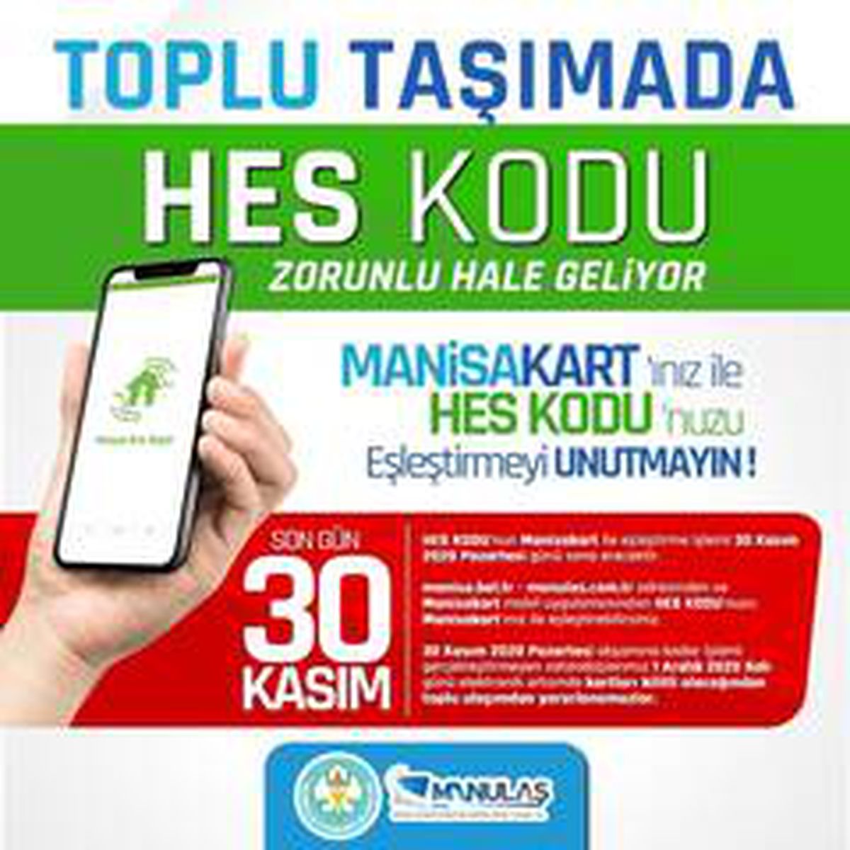 Manisa\'da toplu ulaşımda HES kodu dönemi başladı