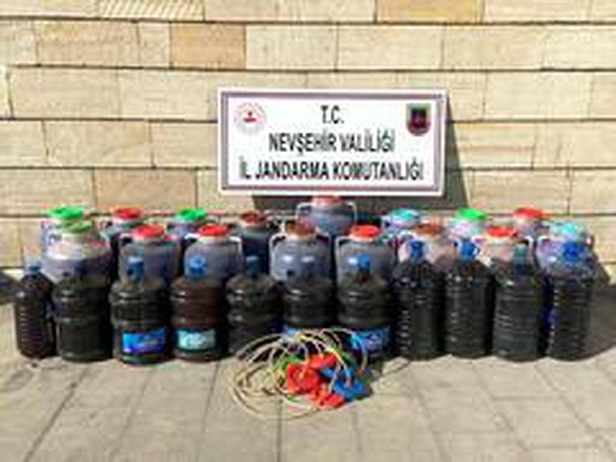 Nevşehir\'de 930 litre kaçak içki ele geçirildi