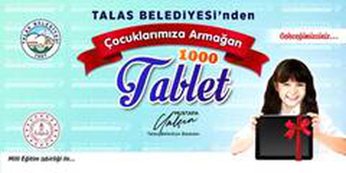 Talas\'ta öğrenciler tabletlerine kavuşuyor