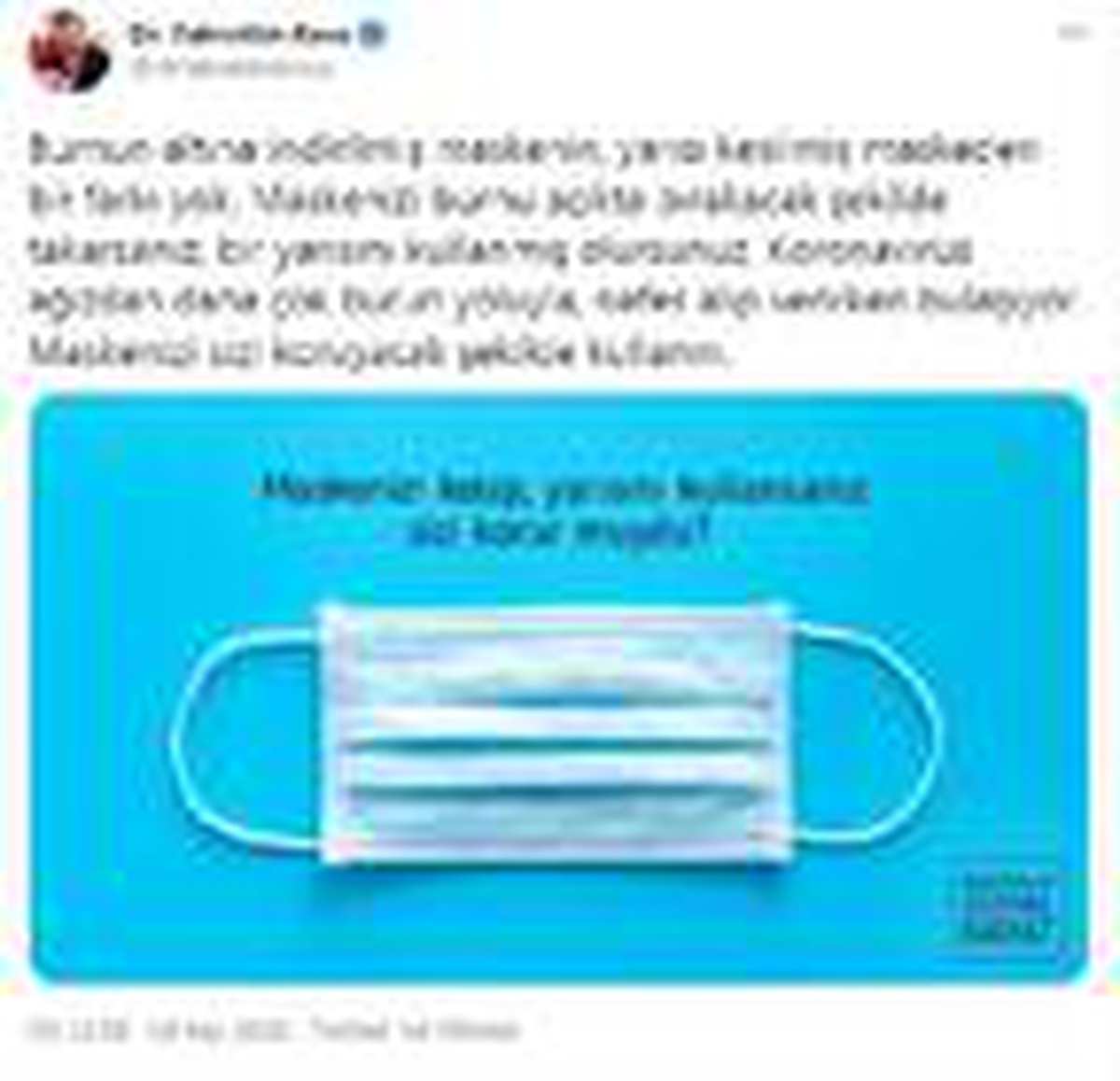 Bakan Koca: Maskenizi, sizi koruyacak şekilde kullanın