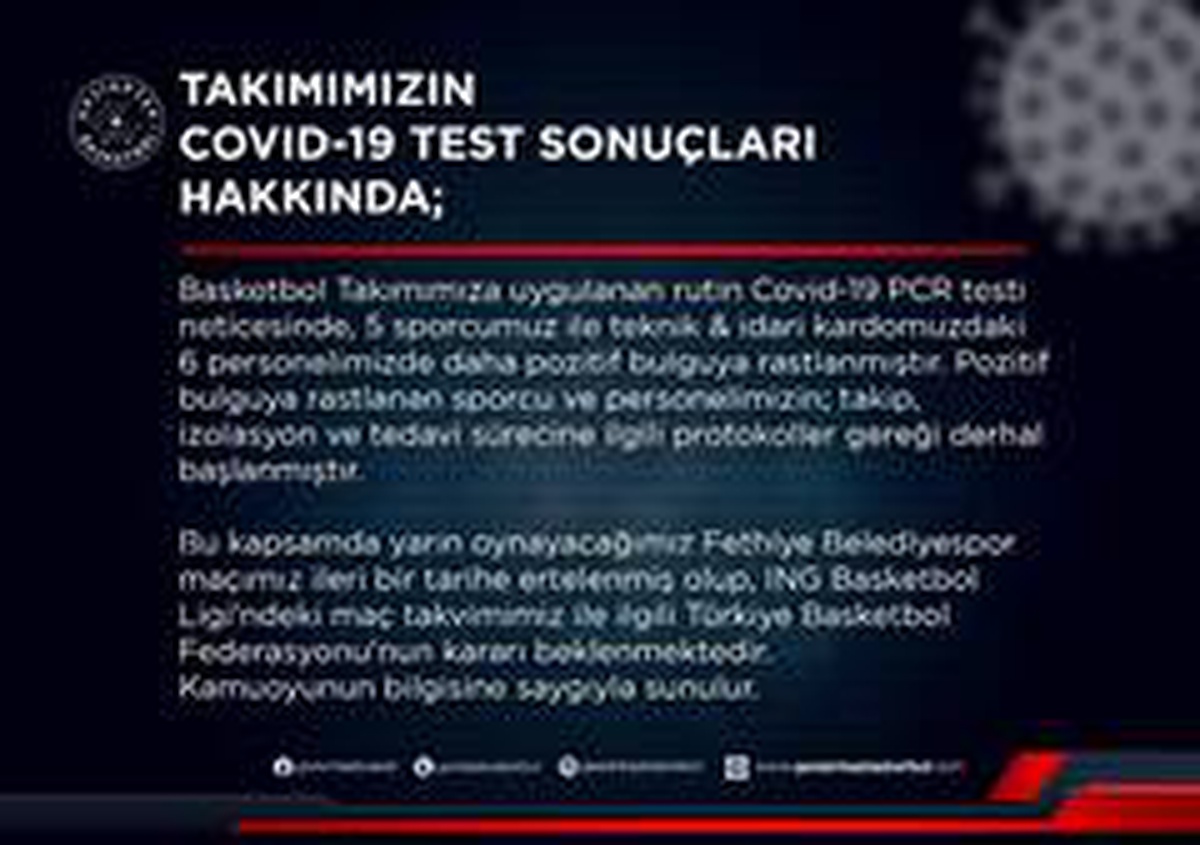 Gaziantep Basketbol\'a korona virüs şoku
