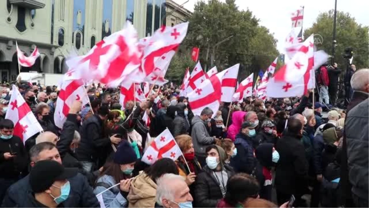 Gürcistan\'da muhalefet, erken seçim talebini gösteri yaparak yineledi