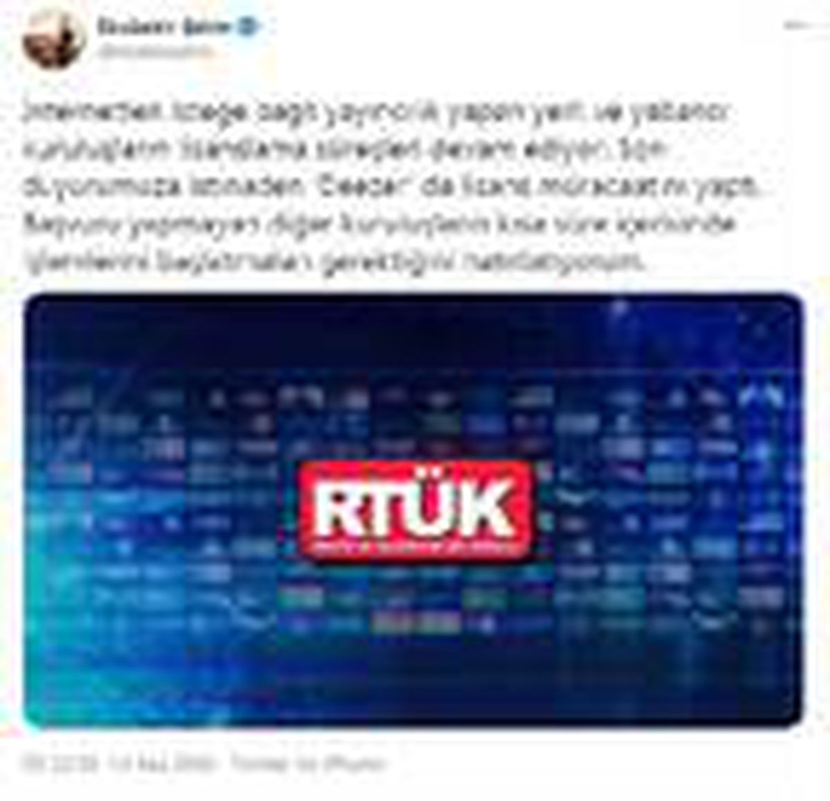 RTÜK Başkanı Şahin: "Deezer lisans müracaatı yaptı"