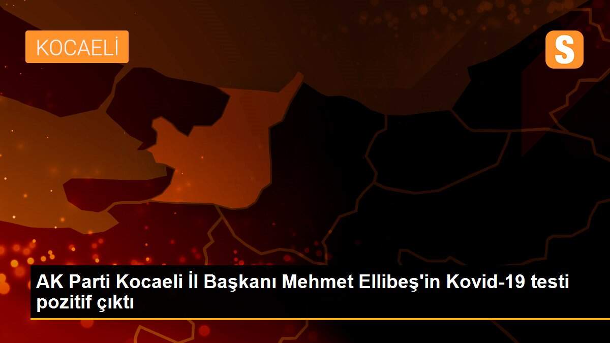 AK Parti Kocaeli İl Başkanı Mehmet Ellibeş\'in Kovid-19 testi pozitif çıktı