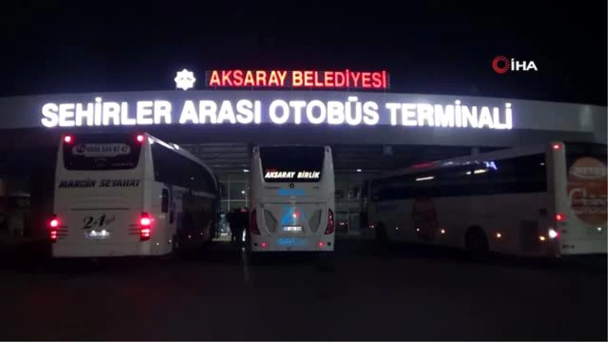 Aksaray terminalinde korona tedbirleri devam ediyor