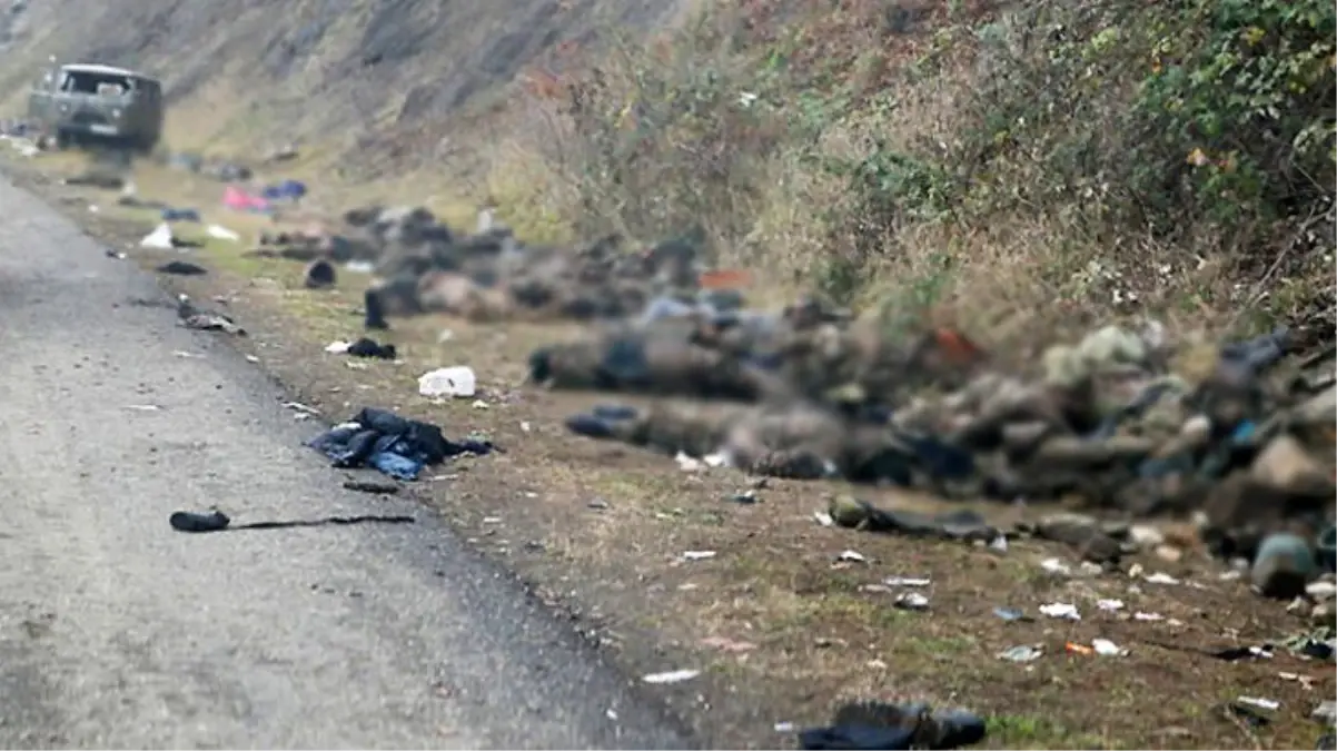 Son dakika: Neden yenilgiyi kabul ettikleri anlaşıldı! Şuşa\'da onlarca Ermeni askerin cansız bedeni görüntülendi