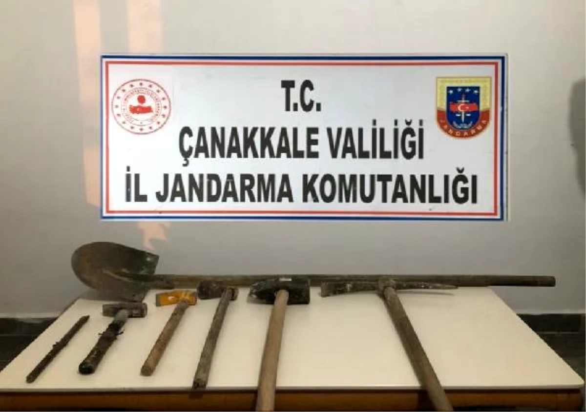 Çanakkale\'de kaçak kazı operasyonu: 2 gözaltı