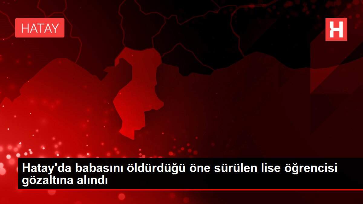 Hatay'da babasını öldürdüğü öne sürülen lise öğrencisi gözaltına alındı