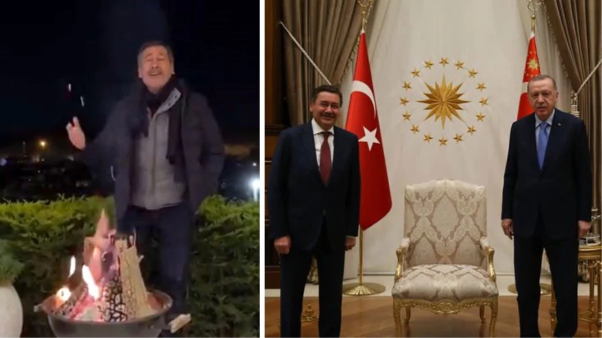 Erdoğan\'la görüşen Gökçek\'in keyfi yerinde! Ateş yakıp başında \'Çırpınırdı Karadeniz\' şarkısını söyledi