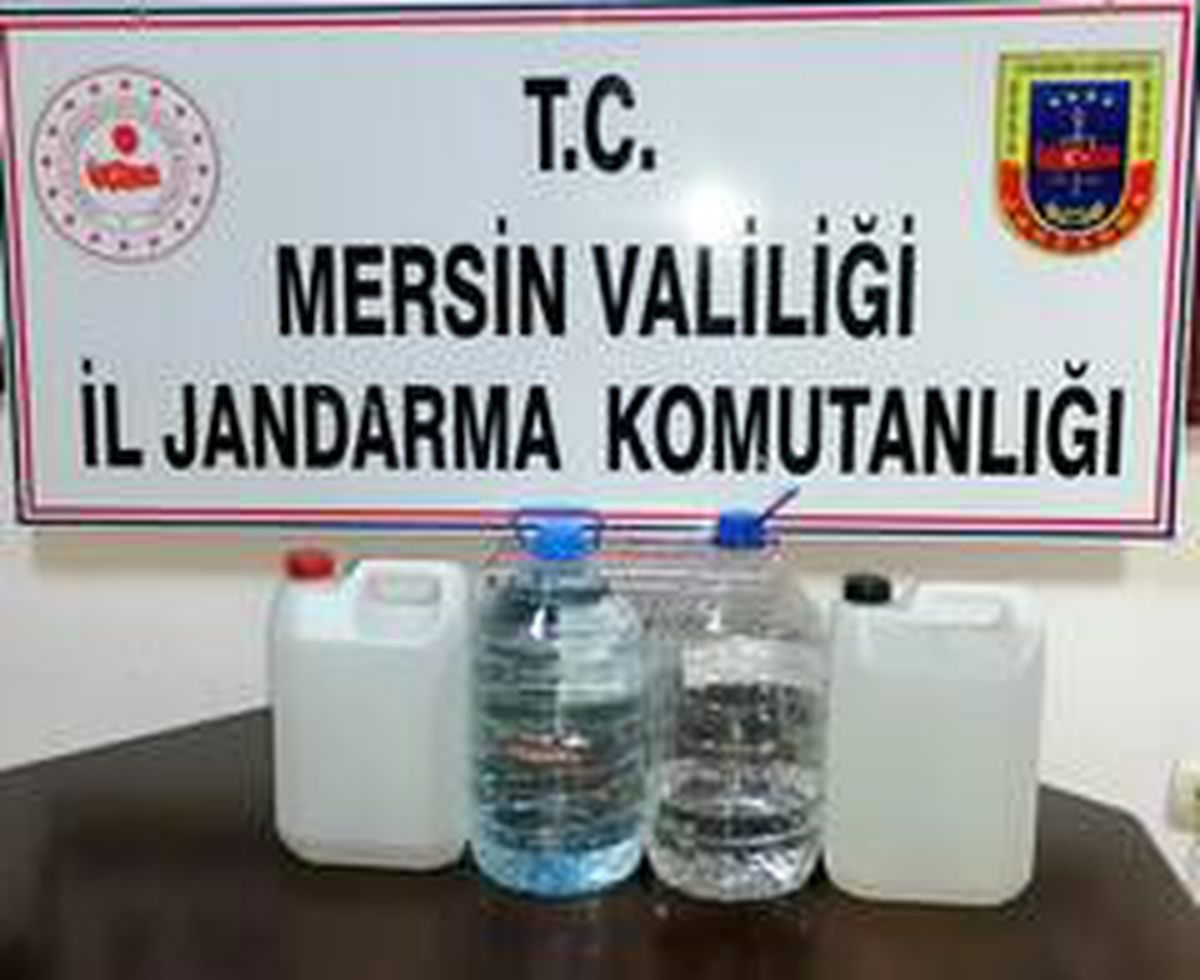 Mersin\'de 13 litre sahte içki ele geçirildi