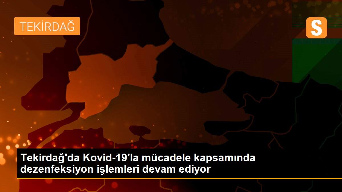 Tekirdağ\'da Kovid-19\'la mücadele kapsamında dezenfeksiyon işlemleri devam ediyor