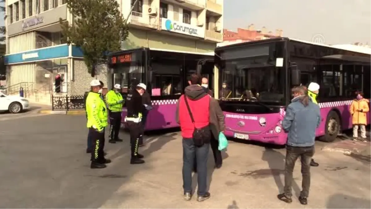 Halk otobüslerinde sosyal mesafe denetimini sivil polis yapıyor