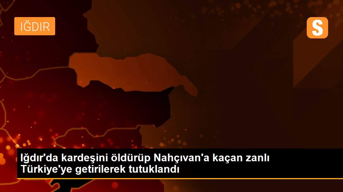 Iğdır\'da kardeşini öldürüp Nahçıvan\'a kaçan zanlı Türkiye\'ye getirilerek tutuklandı