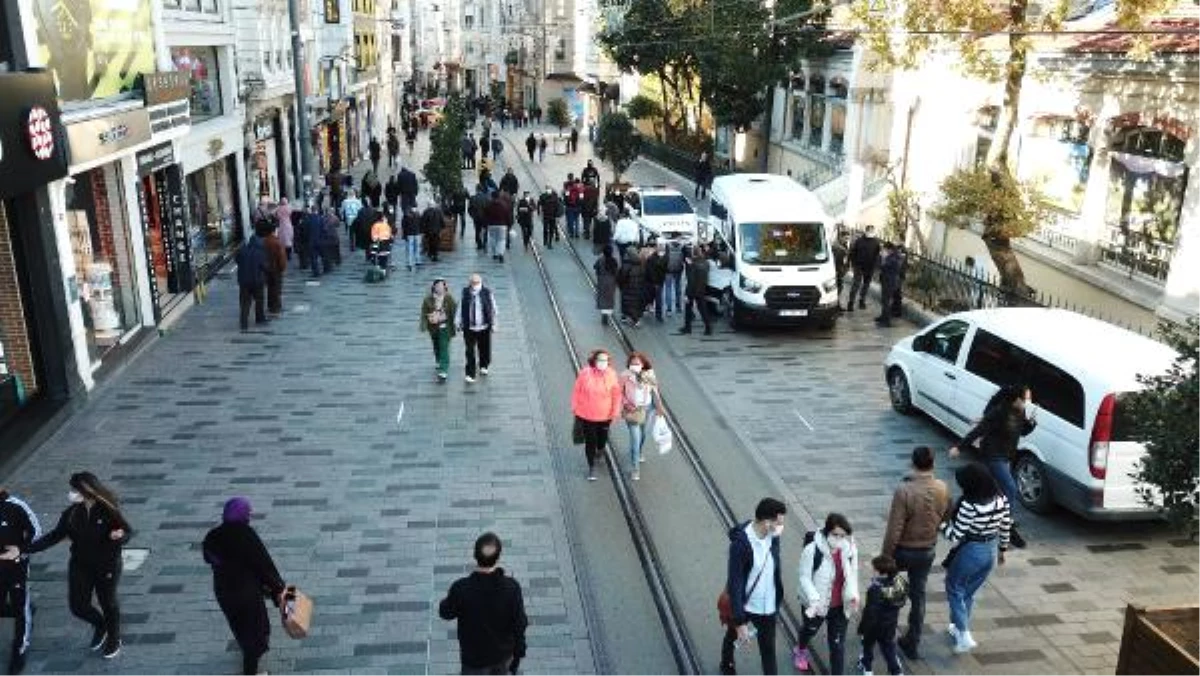 İstiklal Caddesi\'nde son durum havadan fotoğraflandı