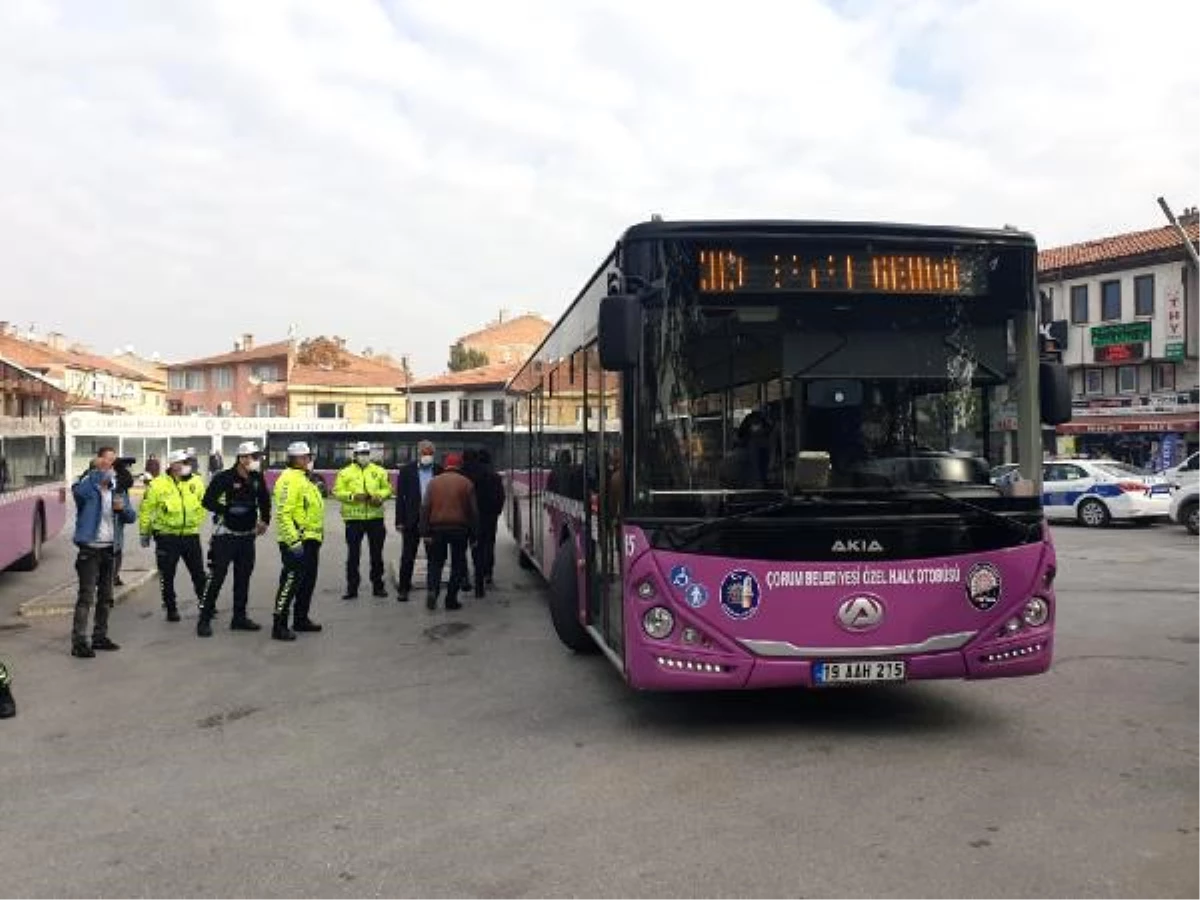 Sivil polislerden, otobüslerde koronavirüs denetimi