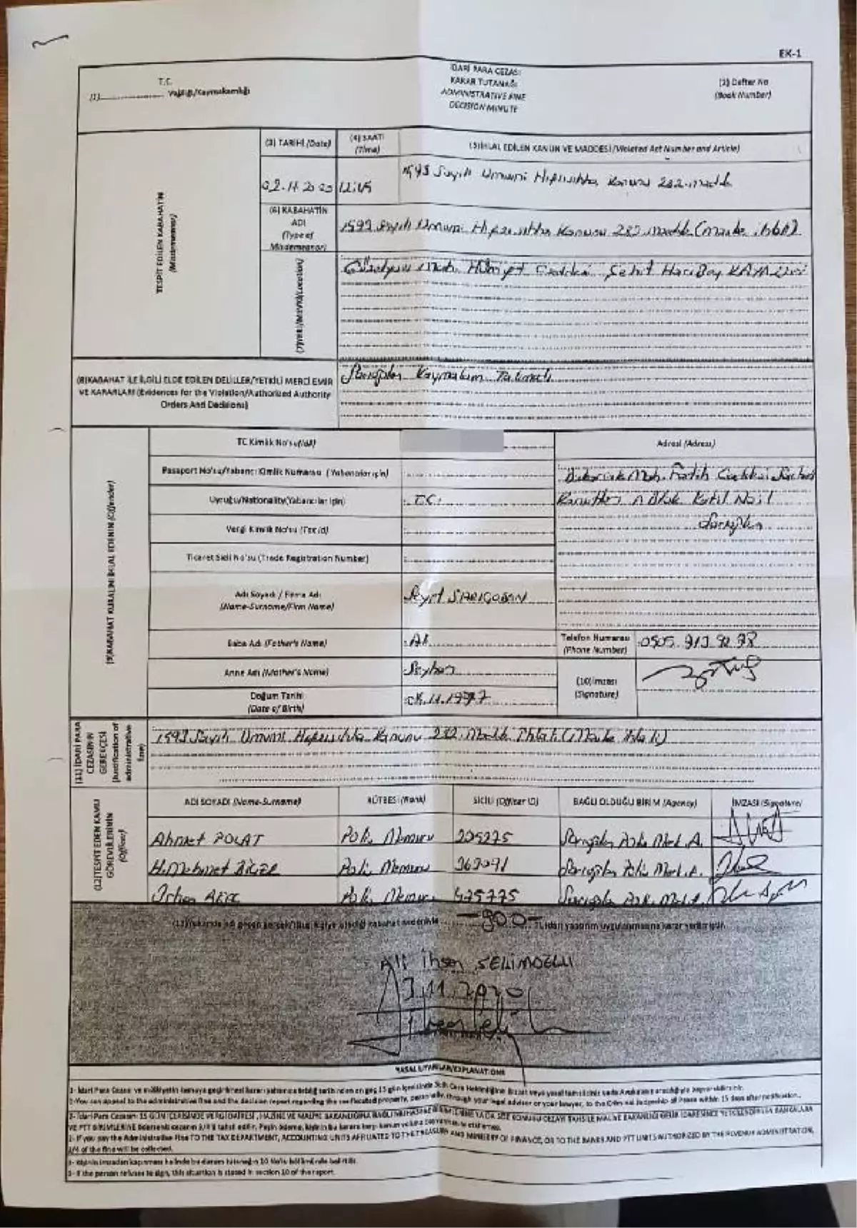 Derste maskesini burun altına indiren öğretmene 900 TL ceza