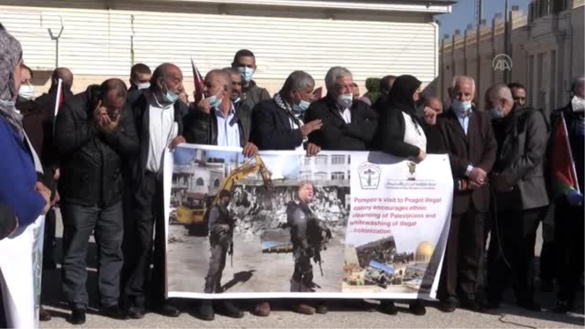 Filistinliler, Pompeo\'nun Yahudi yerleşim birimine ziyaret planını protesto etti