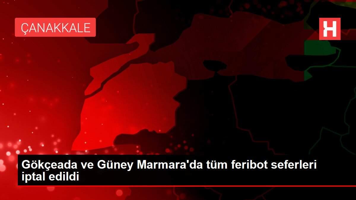 Gökçeada ve Güney Marmara'da tüm feribot seferleri iptal edildi