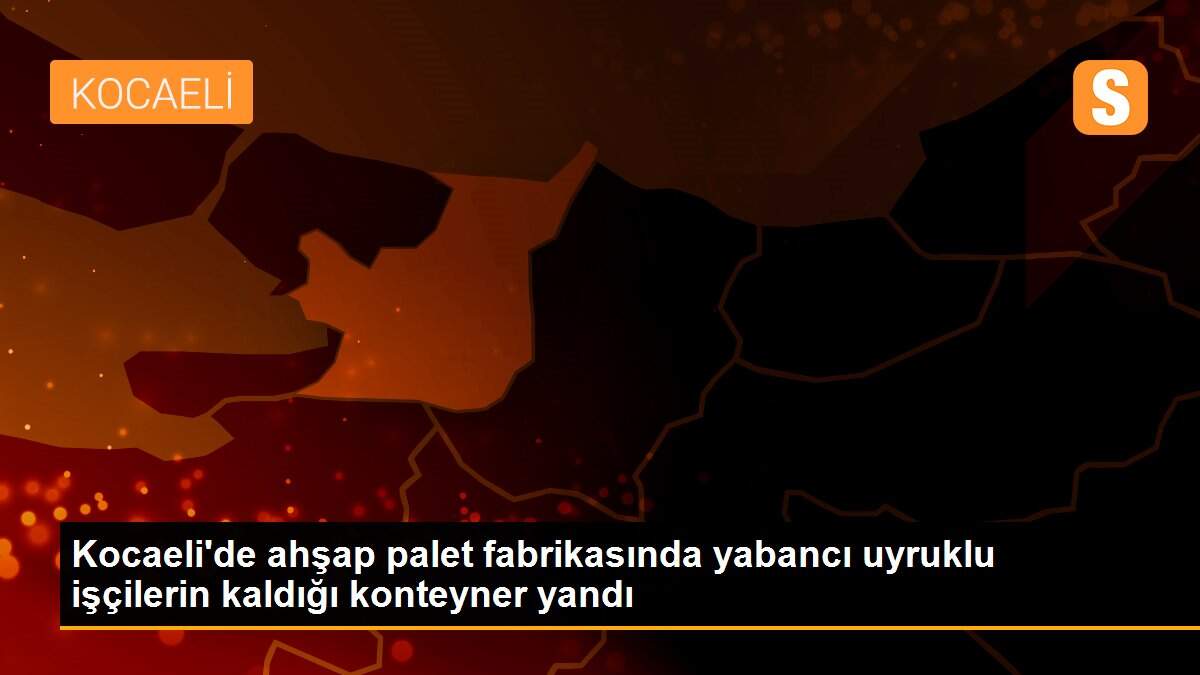 Kocaeli\'de ahşap palet fabrikasında yabancı uyruklu işçilerin kaldığı konteyner yandı