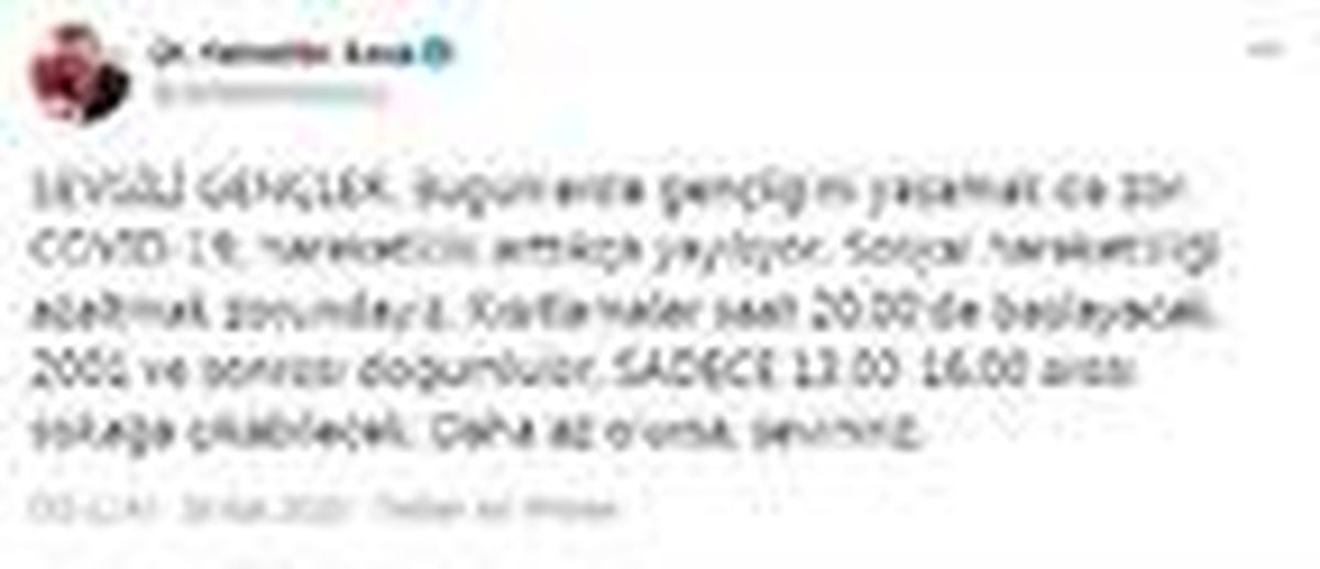 Bakan Koca\'dan gençlere uyarı