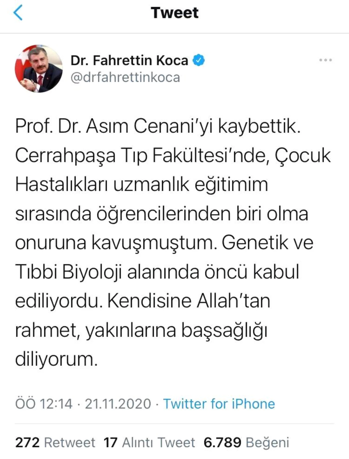 Son dakika gündem: Tıp dünyası ve ülkemizin acı kaybı...Prof. Dr. Asım Cenani hayatını kaybetti