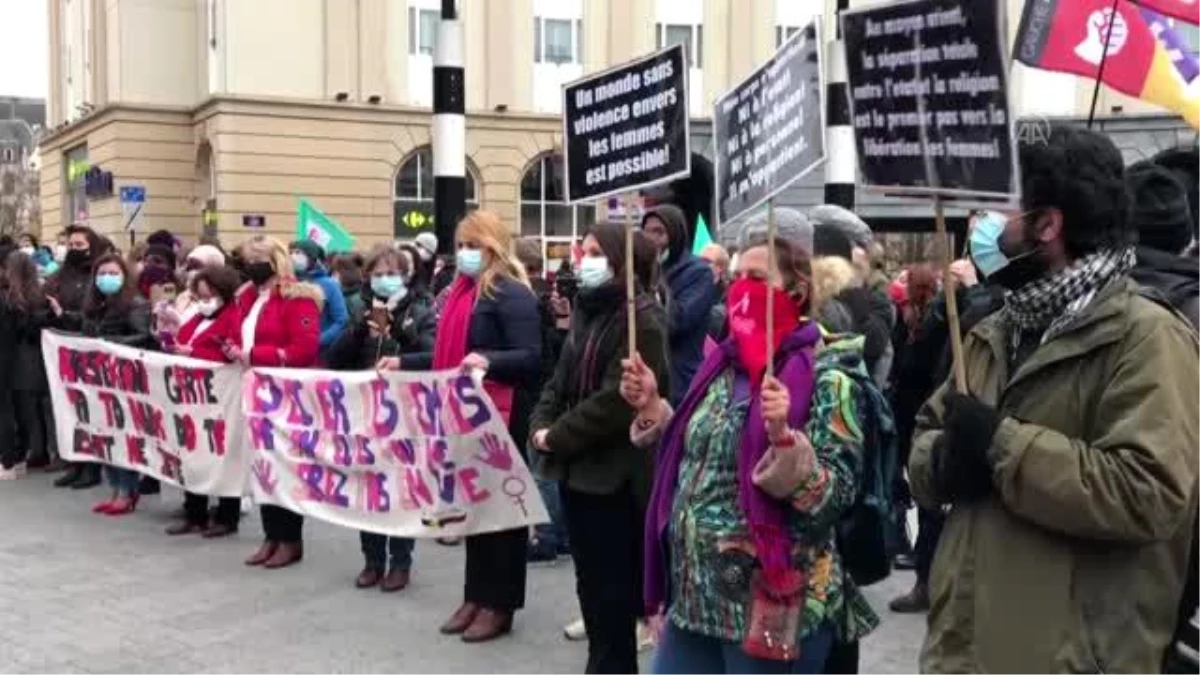 Belçika\'da kadına şiddet protesto edildi