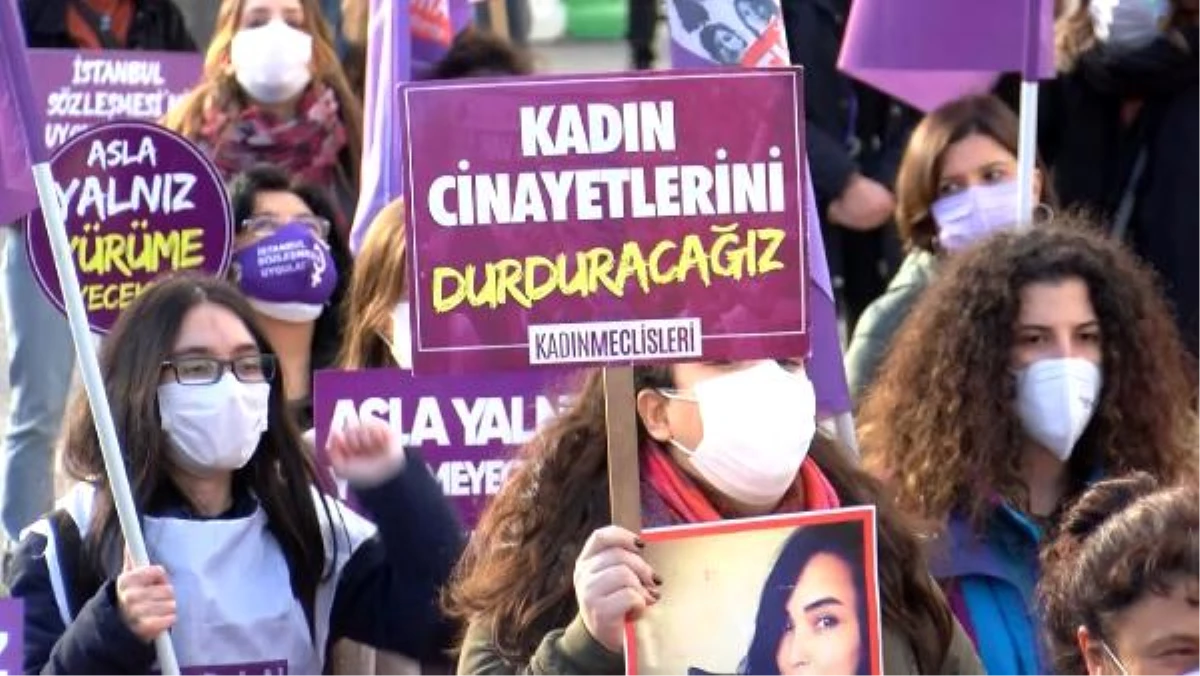 Kadıköy\'de kadına şiddet eylemi