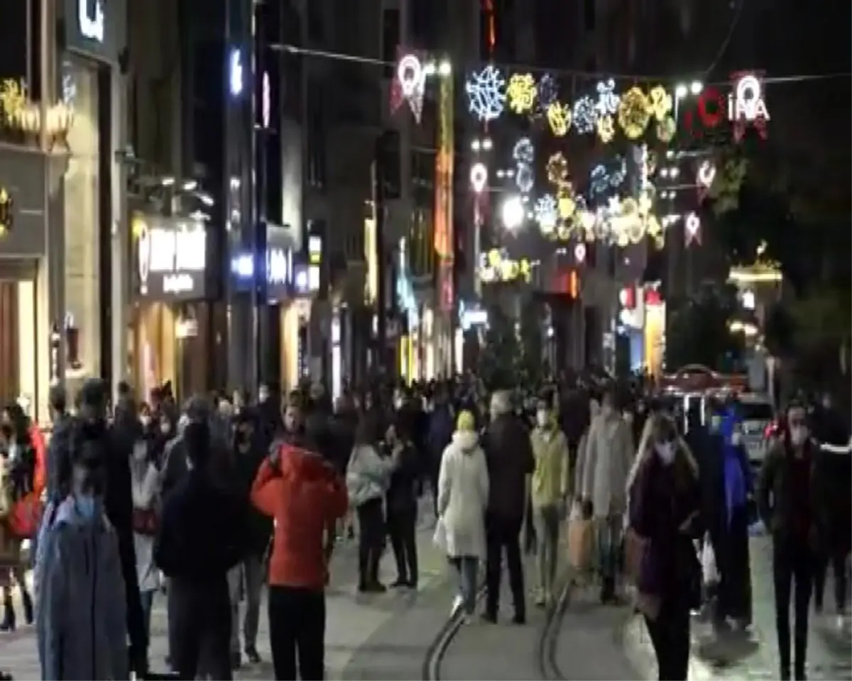 Kısıtlama öncesi Taksim ve İstiklal Caddesi\'nde yoğunluk