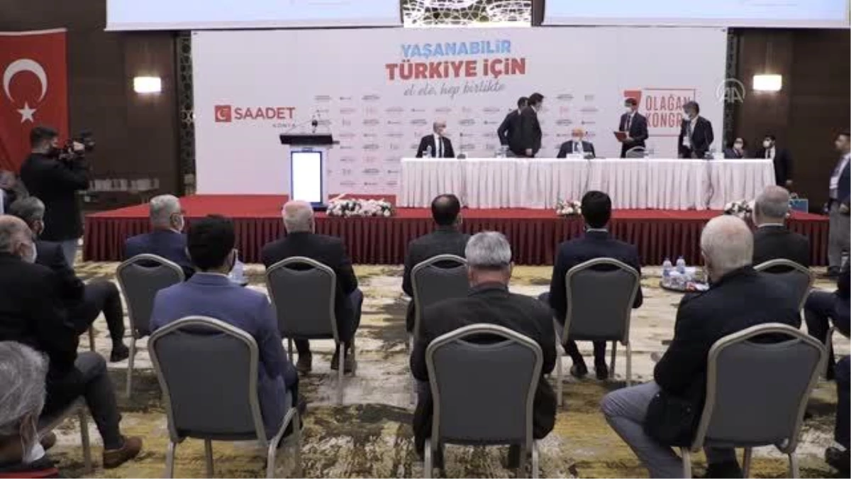 Saadet Partisi Genel Başkanı Karamollaoğlu telekonferansla Konya İl Kongresine katıldı
