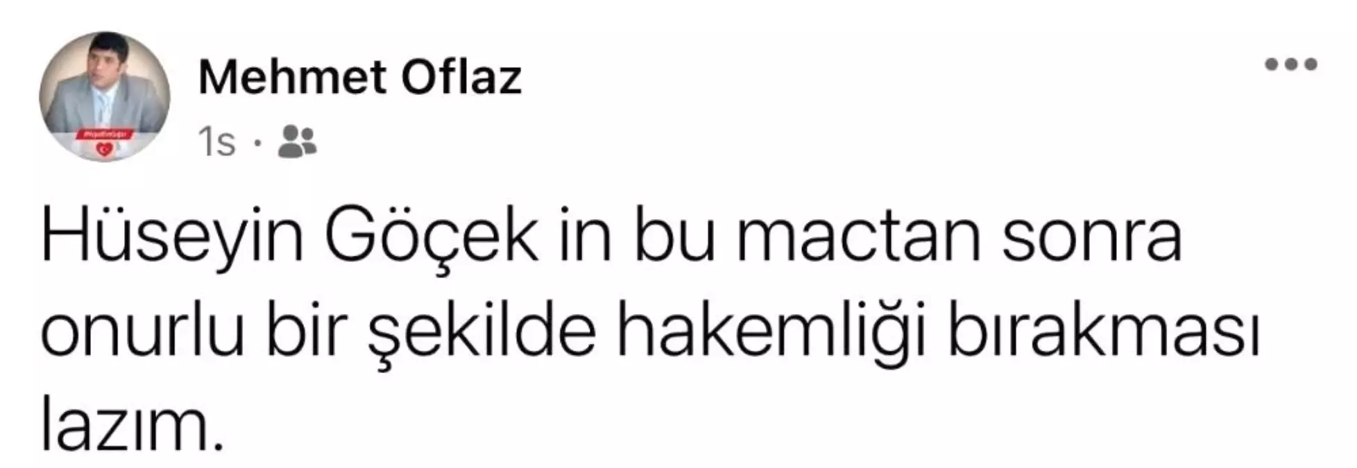 Sivasspor Kulübü Başkan Yardımcısı Mehmet Oflaz: "Hüseyin Göçek hakemliği bırakmalı"