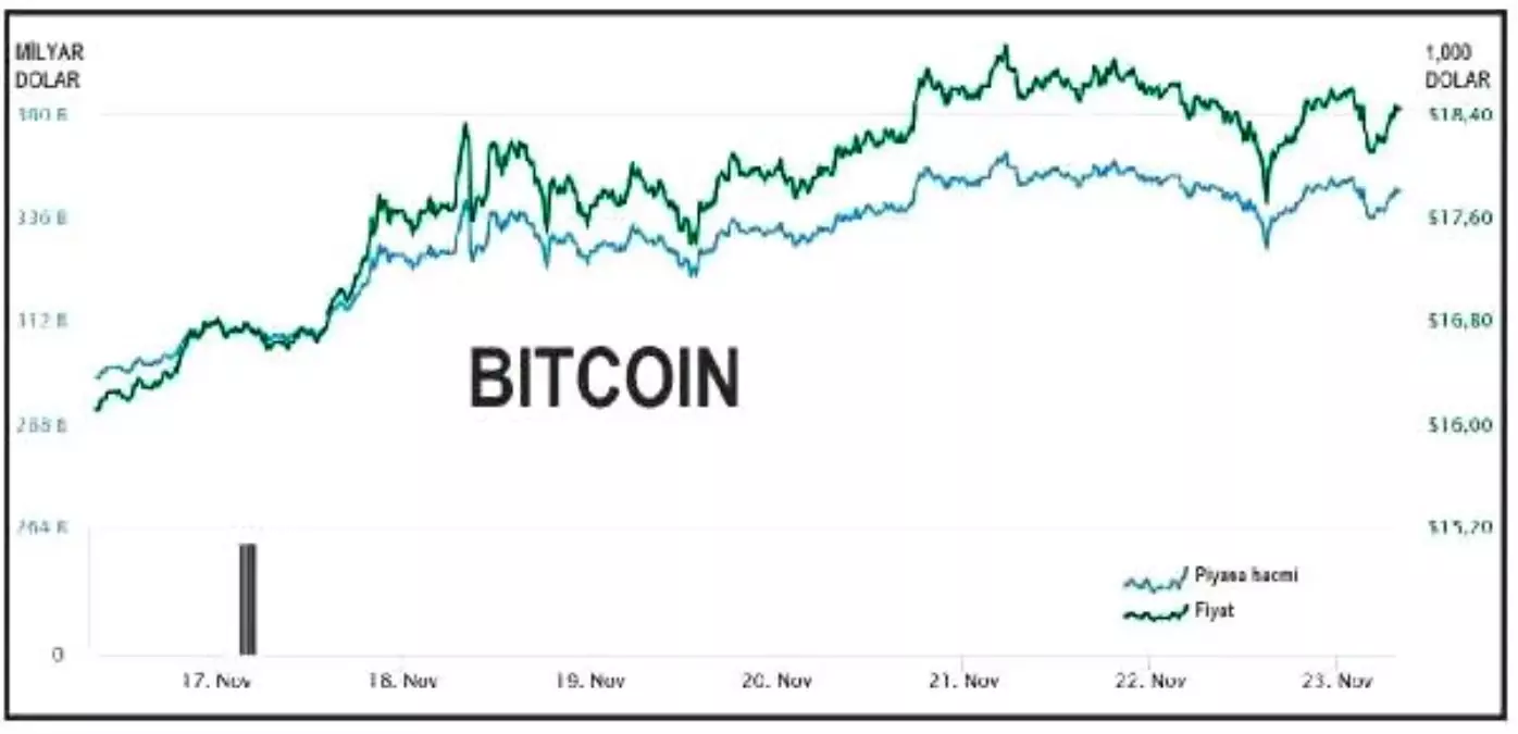 Bitcoin 18,500 dolar sınırında