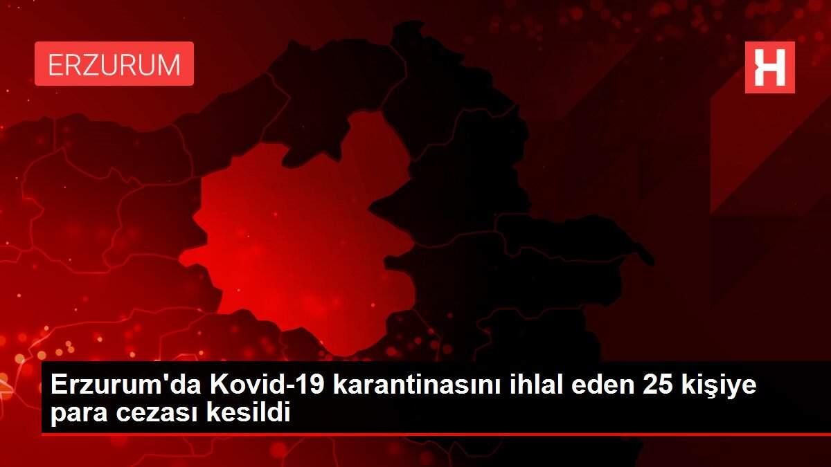 Son dakika! Erzurum'da Kovid-19 karantinasını ihlal eden 25 kişiye para cezası kesildi