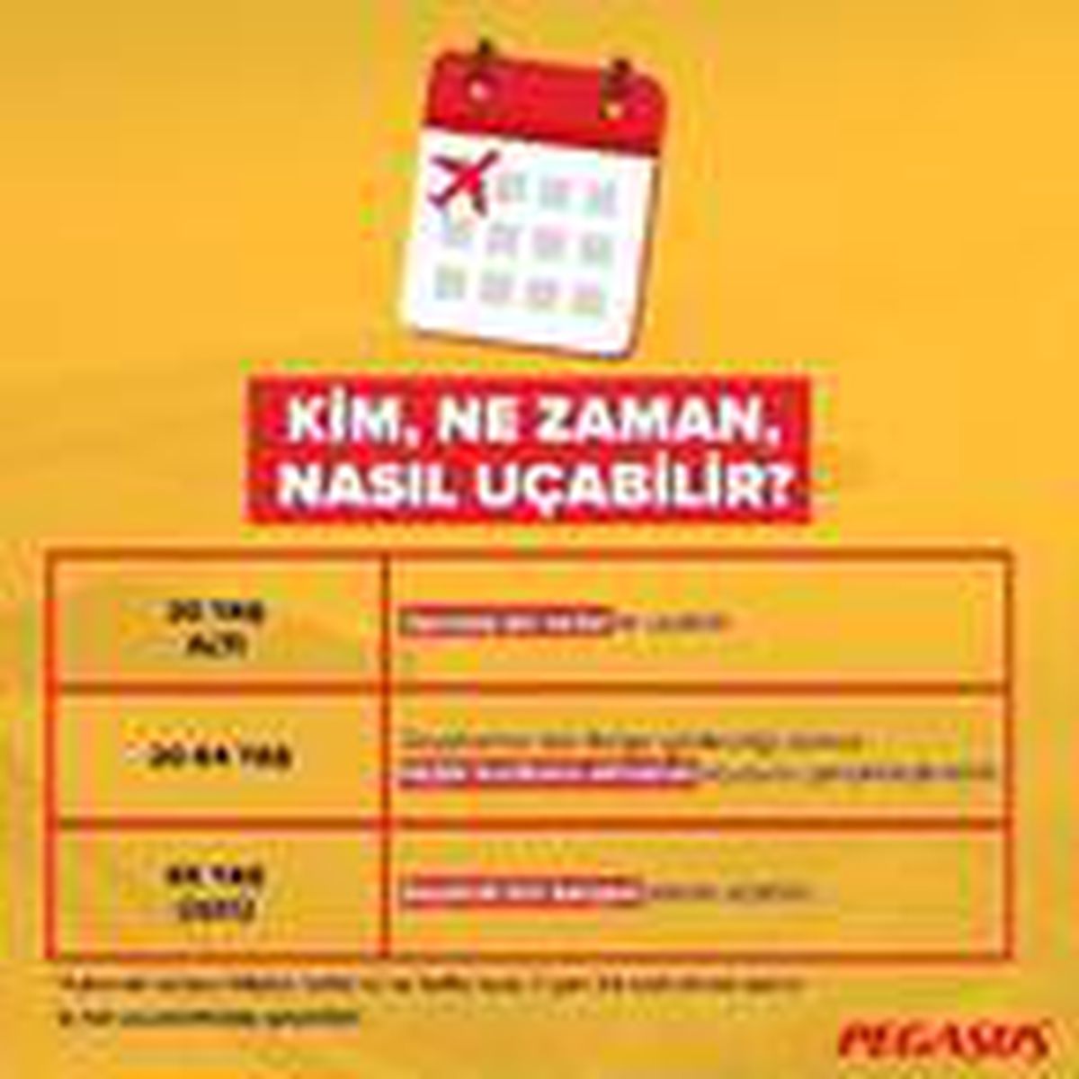 Pegasus\'tan yolcular için hatırlatma